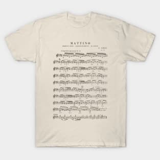 Edvard Grieg, Morning Mood (Mattino) - Music Sheet T-Shirt